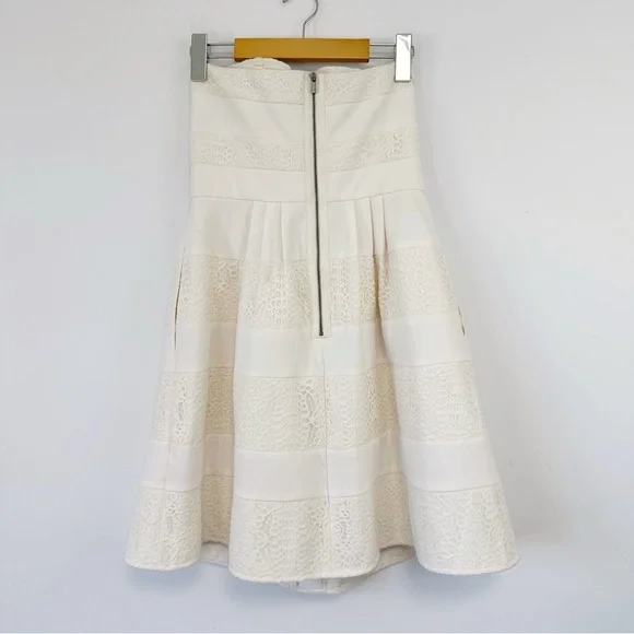 BCBGMaxAzria Dorothea Strapless Babydoll Mini Dress Fairy Whimsical Wedding - Picture 5 of 14